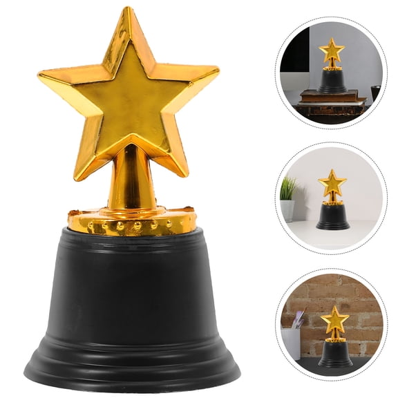 PENIKOKO 6Pcs Award Ceremony Trophy with Plastic Base and Star Design for Party Favors