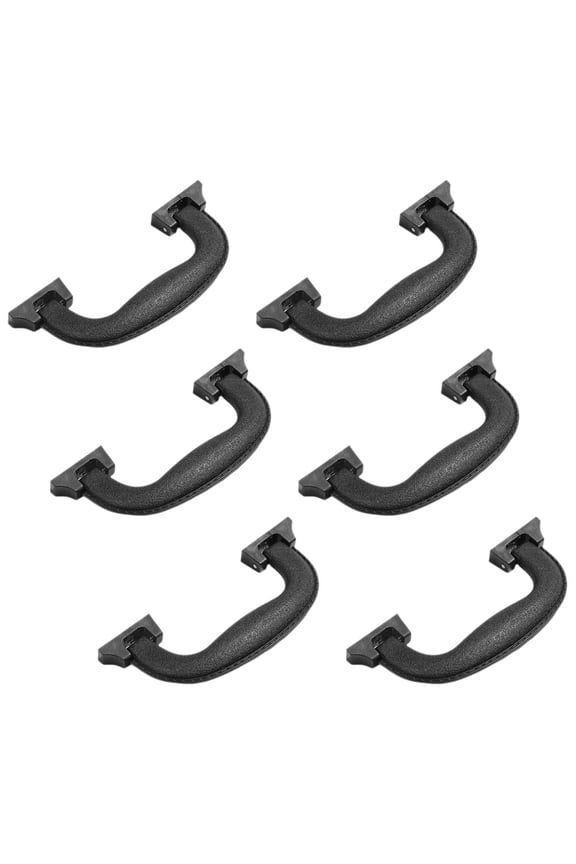 6-Pack Black Plastic Suitcase Handle Replacement for Luggage, Foldable Grip Handle for Easy Travel and Use