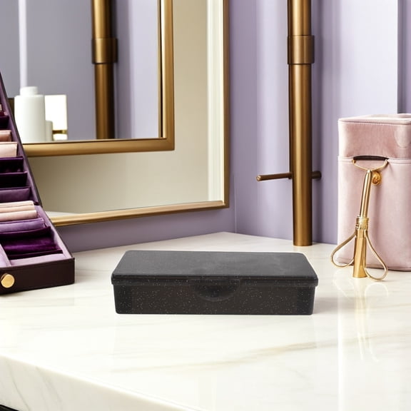 PENIKOKO 6-Pack Compact Plastic Storage Cases with Hinged Lids for Cosmetics, Office, Travel, and Small Item Organization