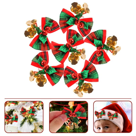 PENIKOKO 6Pcs Mini Bow-Knot Accessory Gold Decor For Guests