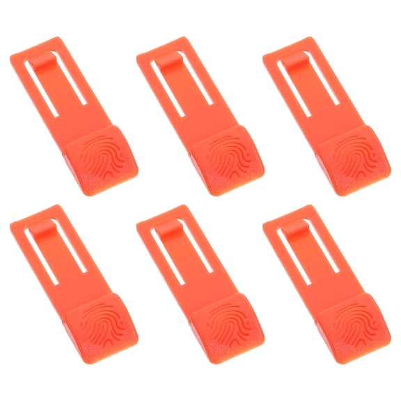 PENIKOKO 6Pcs Orange Surfboard Fin Clip Replacement Plastic Paddleboard Fin Buckle for Enhanced Stability
