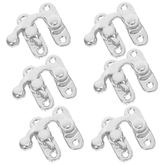 PENIKOKO 6-Pack Retro Metal Box Latch Hooks with Antique Style Clasps for Secure Jewelry and Storage Boxes