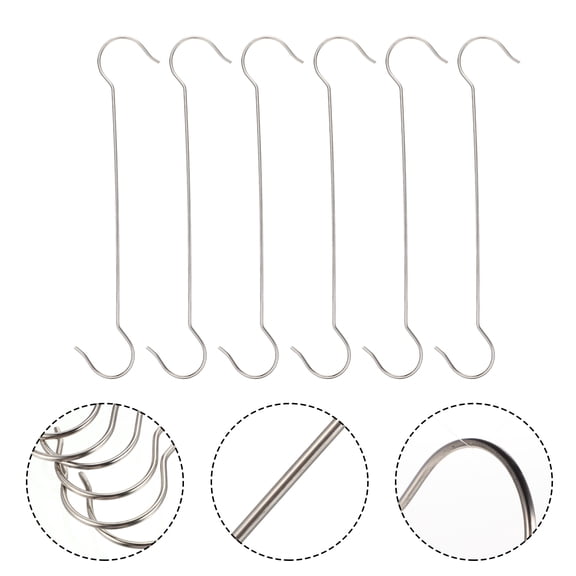 PENIKOKO 6pcs Heavy Duty S Hooks for Hanging Plants Bird Feeders and Flowerpots Durable for Outdoor Use