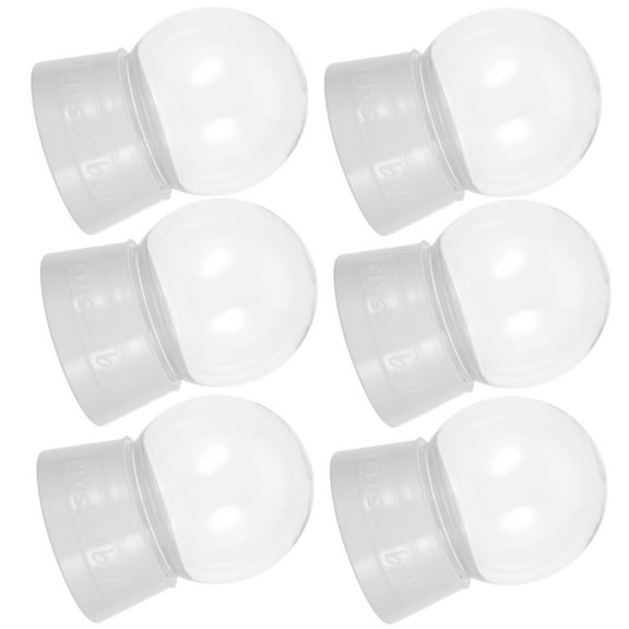 PENIKOKO 6pcs Snow Globe Jars with Lids, Fillable Plastic Round Ornaments for Home Decoration and Crafts