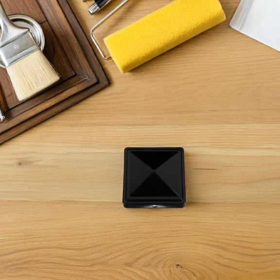 PENIKOKO 6pcs Warning Post Cover Black Galvanized Iron Sheet for Deck Landscapers