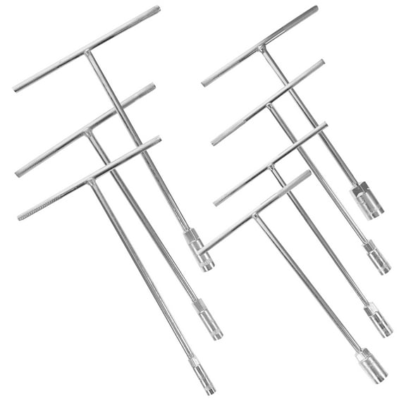 PENIKOKO Socket Tool Set T-Handle Wrench Spanner Silver 7Pcs