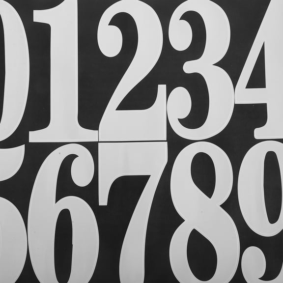 PENIKOKO 8 Sets Mailbox Address Numbers White Paper Easy Installation for Clean Design