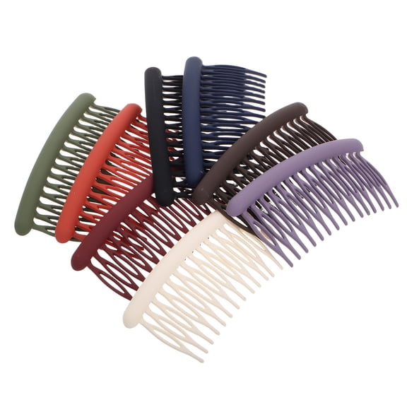 PENIKOKO 8Pcs French Hair Combs Assorted Color Matte Finish Side Bangs Fixation For Women Daily Life Weddings
