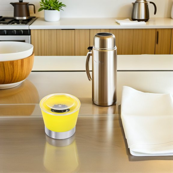 PENIKOKO 8-Piece Manual Caps Plastic Mill Covers for Kitchen Use, Yellow