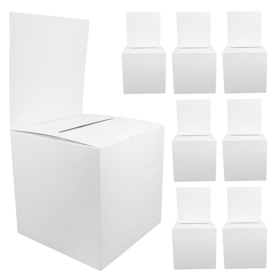 PENIKOKO White Paper Raffle Ticket Money Box for Collecting Tickets at Parties, Events, and Special Occasions