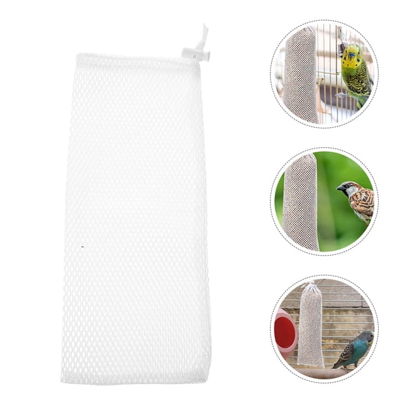 PENIKOKO 8pcs Bird Feeder Drawstring Bags for Finch Feeding, Easy to Use Hanging Food Net Bags for Wild Birds