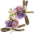 thumbnail image 1 of PENIKOKO Elegant Artificial Flower Wrist Corsage Set, Round Design, 3.1x5.5x2.0in, Perfect for Weddings & Proms, 1 of 8