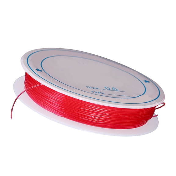 PENIKOKO Red Elastic Rope with Elastane, Abrasion-Resistant Thread for Handmade Jewelry, Crafting and Projects