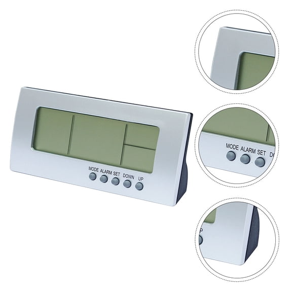 PENIKOKO Mini Digital Alarm Clock with Calendar, Temperature Display, Silent for Home and Office Use