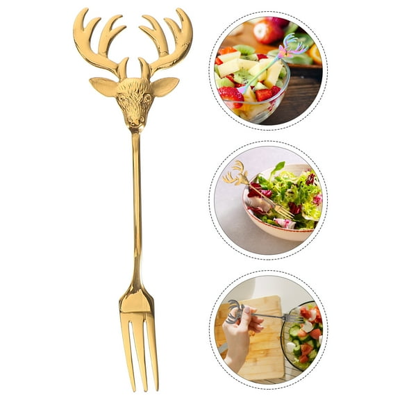 PENIKOKO Set of 5 Mini Dessert Forks with Adorable , Stainless Steel Cute Multi-Color Forks for Fruits and Appetizers