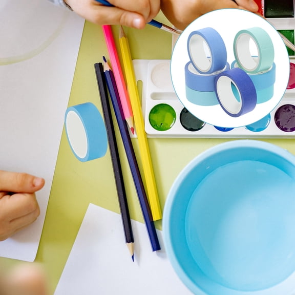 PENIKOKO Aesthetic Washi Tape Set Solid Colors Writable Decoration Tape for Planner and DIY Projects