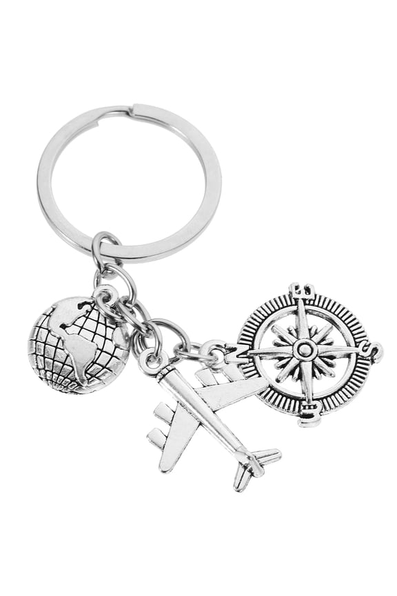 Airplane Keychain Alloy Pendant Unique Hanging Decor for Bags Backpacks Stylish Travel Accessory