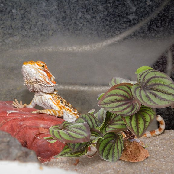 PENIKOKO Artificial Reptile Plant Decor, Lifelike Terrarium Ornament for Tanks and Habitats