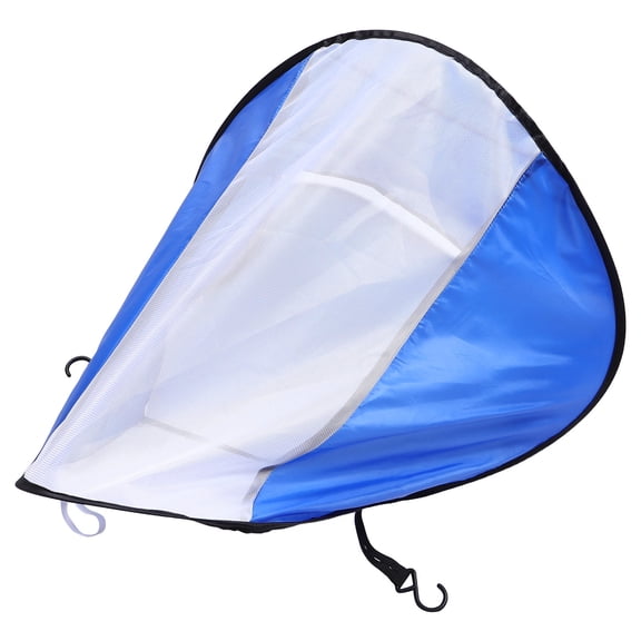 PENIKOKO Auto Protection Glare Shield Blue Made of Polyester and Steel for Vehicle Interior Portable 1Pcs