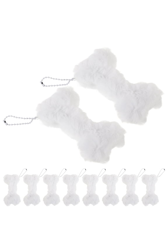 5-Piece Bone Shaped Plush Keychain Set Cute Soft Key Holders for Girls Back to School Everyday Carry Accessories