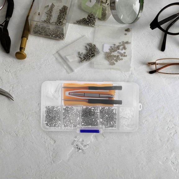 PENIKOKO Back to School Screwdriver Sunglasses Repair Kit Plastic Assorted Color Screw Replacement for Travel 1 Set