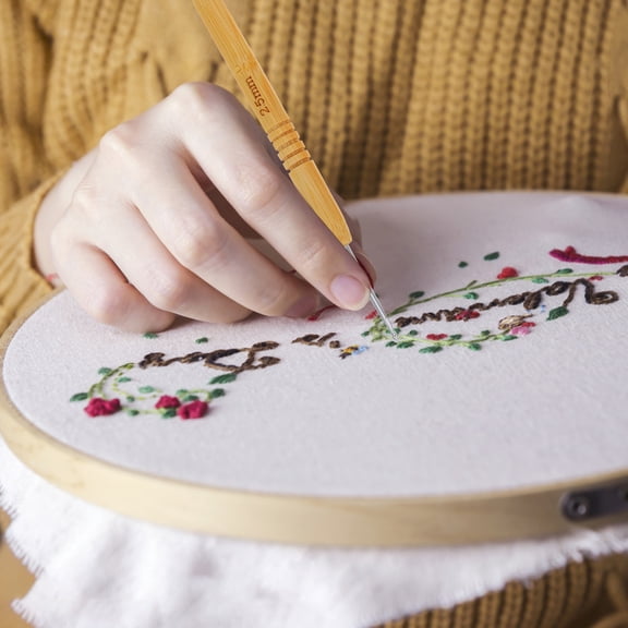 PENIKOKO 9-Piece Dreadlock Crochet Hook Tool Set with Comfortable Grip for Hair Braiding and Crafting, Beige and Aluminum