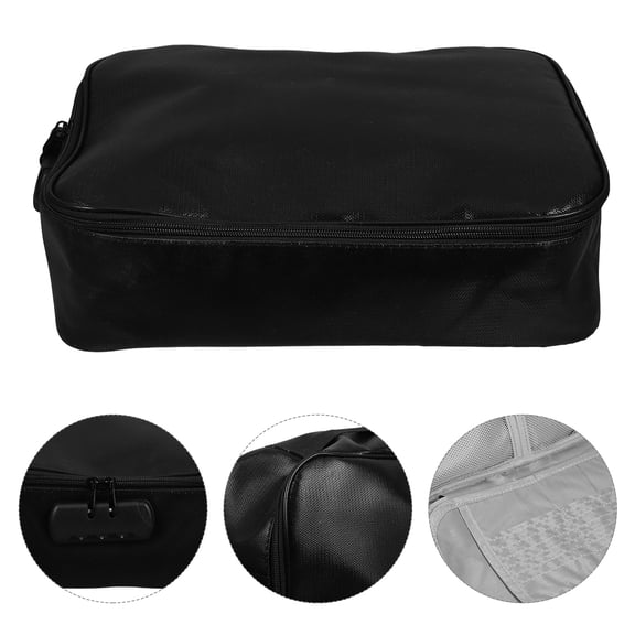 PENIKOKO Black Fireproof Document Holder Lock and Ample Storage Space