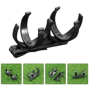 PENIKOKO Black Rotatable Golf Holder with Dual Clip, Plastic Storage and Training Tool for Convenience