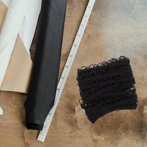 PENIKOKO Bridal Elastic Trim in Black for Costume Braid 1Pack