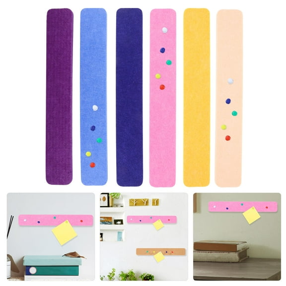 PENIKOKO Small Felt Bulletin Board Assorted Colors 6 Pieces for Home Office Classroom Organization