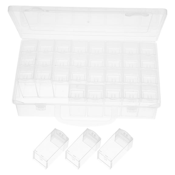 PENIKOKO Multigrid Bead Storage Organizer Box, 1 Set Small Craft Supplies Container for Jewelry Making and Projects