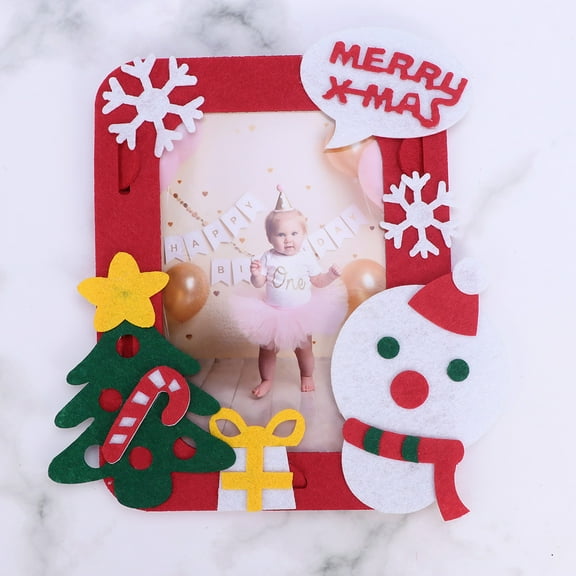 PENIKOKO Craft Picture Frames Red Christmas Holiday Picture Frame for Children 1Pack