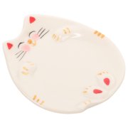 PENIKOKO Cute Ceramic Cat Paint Palette Tray for Watercolor Gouache Mixing
