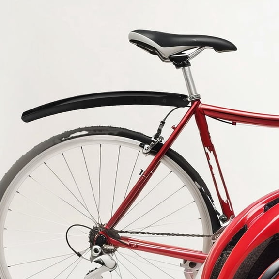 PENIKOKO Cycling Mud Guard 1 Set Black Plastic Bicycle for Road Bike and Mountain Bike 34.7x4.8x2in