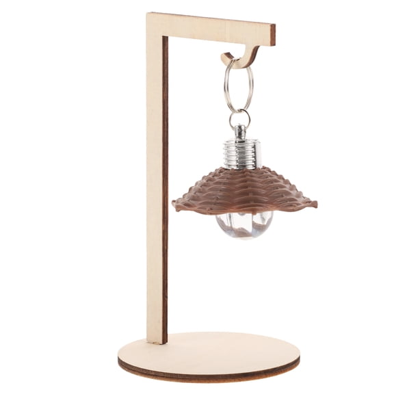 PENIKOKO DIY Wooden Desk Lamp Kit with Metal Base for Clay Crafting, Home Decor, and Office Use in Khaki Color