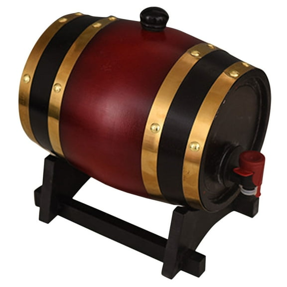 PENIKOKO Retro Wood Barrels for Drinks Home Decoration Prop Multi Color 1 Set 7.96.36.3in