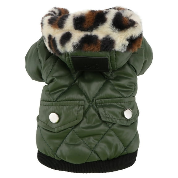 PENIKOKO Dog Clothes Pet Clothes Fleece Army Green Fashionable Design for Dog 1Pack