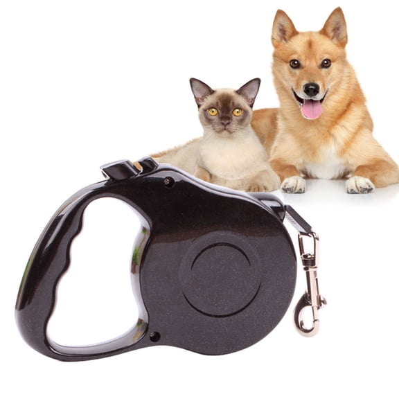 PENIKOKO Dog Walking Leads Retractable Black 3 Meters Ergonomic Design for Easy Control