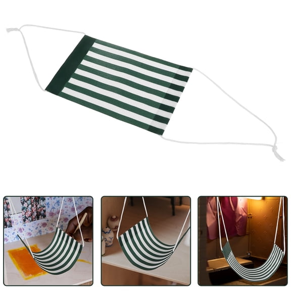 PENIKOKO Green Doll Hammock Cloth Miniature Model Accessory Holiday Decoration 1 Piece