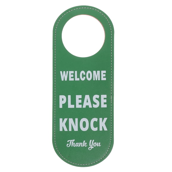 PENIKOKO Double Side Green Door Hanger Sign Do Not Disturb Please Knock for Office Bathroom and Hotel