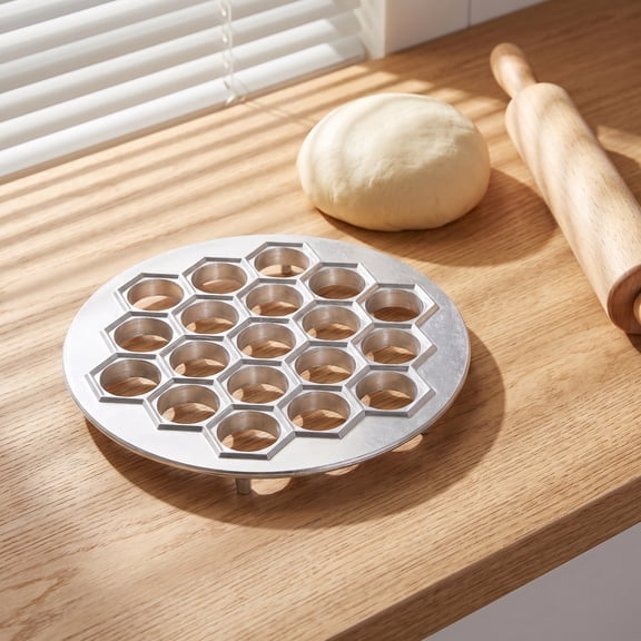 PENIKOKO Reusable Pelmeni Maker Mold, Aluminium Alloy, Silver Kitchen Gadget