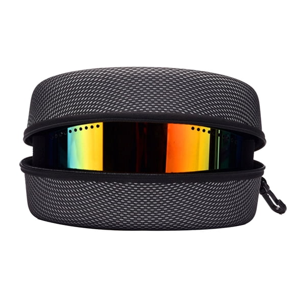 PENIKOKO Grey Glasses Case for Large Eyewear, Scratch Proof, , Portable with Easy Carry Hook