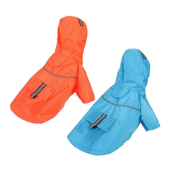 PENIKOKO Orange Dog Hoodie Raincoat, Pet Jacket for Walking, Jogging, Hunting Outdoors