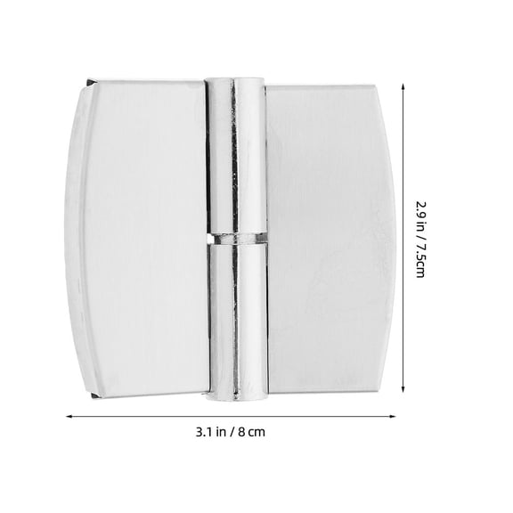 PENIKOKO Durable Self Closing Door Hinges in Stainless Steel Silver for Public Restroom Use