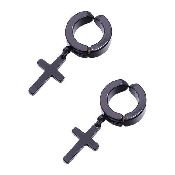 PENIKOKO Ear Cuff Clip on Earrings Black No Pierce Ear Clips Jewelry Solid Durable Design