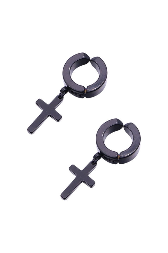 Ear Cuff Clip on Earrings Black No Pierce Ear Clips Jewelry Solid Durable Design