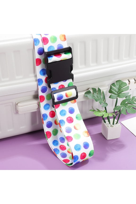 Elastic Luggage Straps with Buckle, Multi-Color Polyester Fastening Straps, and Adjustable, 1 Set