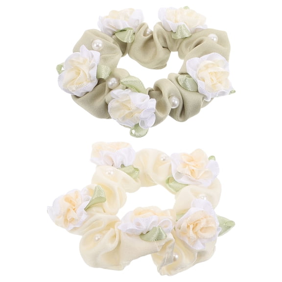 PENIKOKO Soft and Stretchy Flower Hair Scrunchies for Decoration, Assorted Colors for Buns, Ponytails, and Everyday Styling