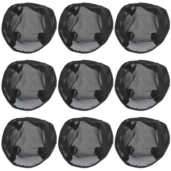 PENIKOKO 10pcs Black Mesh Hair Net Caps Stretchable Wig Caps for Weaving Crochet Hair Extensions and Braiding