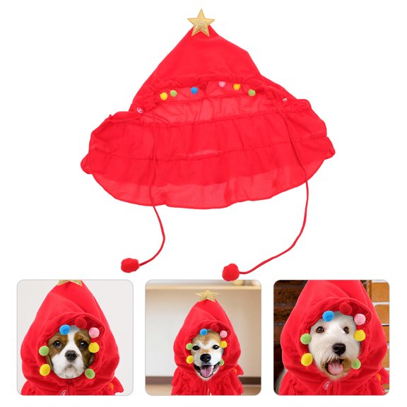 PENIKOKO Red Pet Festival Costume Soft Fabric Elf Theme for Holiday Parties
